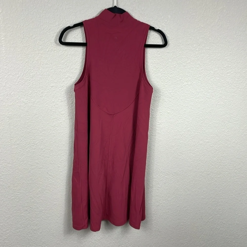 Lululemon All Aligned A line Dress Chianti Red Mock Neck Loose Trapeze